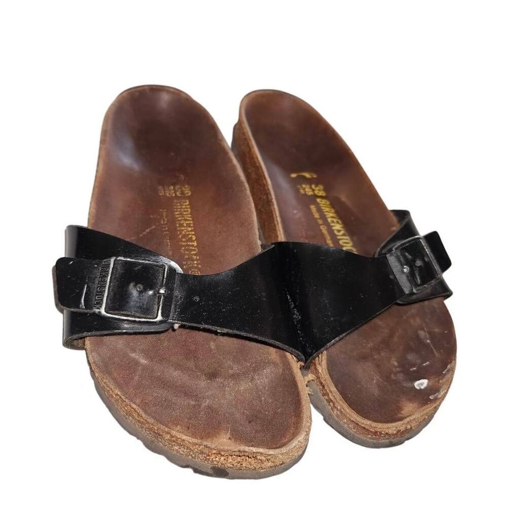Birkenstock Patent Leather Slip On Sandals - Picture 9 of 12